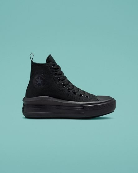 Dívčí Boty Na Platformy Converse Chuck Taylor All Star Move Vysoké Černé Šedé | CZ IFHT12